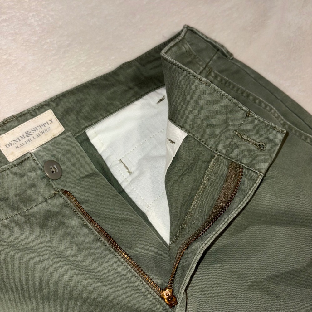 DENIM & SUPPLY Chino Pants Mens 30‎ Olive Green Ralph Lauren Military Cotton - Picture 6 of 11